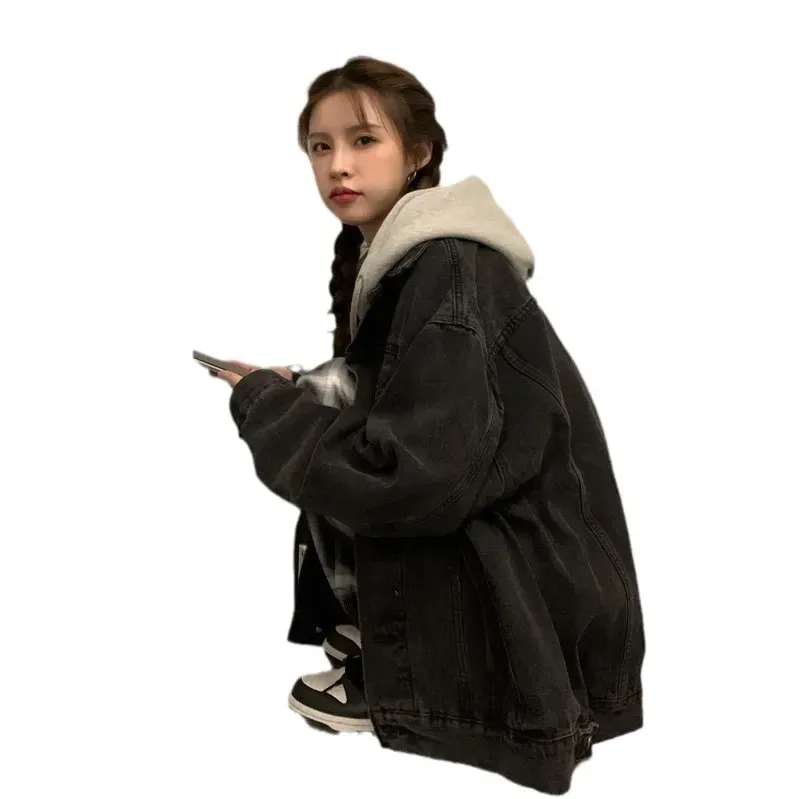 Women's Vintage Denim Hooded Jacket 5