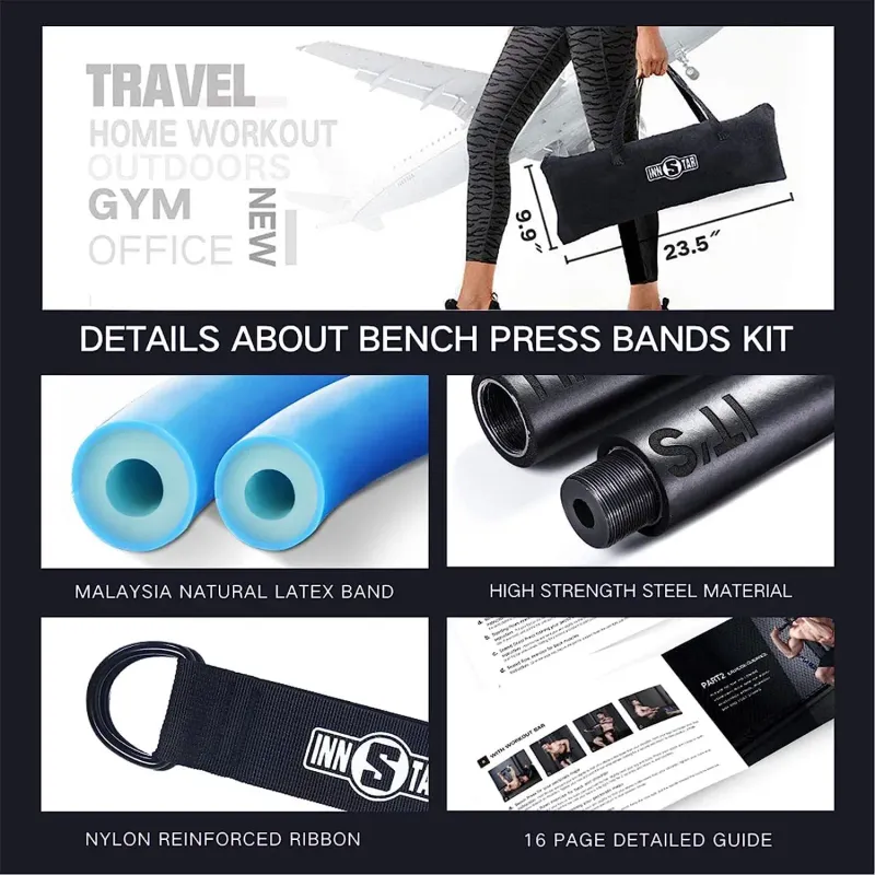 Heavy Duty Resistance Band Bar Set 6