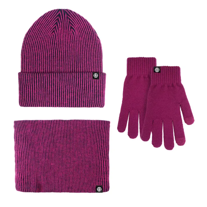 Winter Beanie Scarf Gloves Set 2