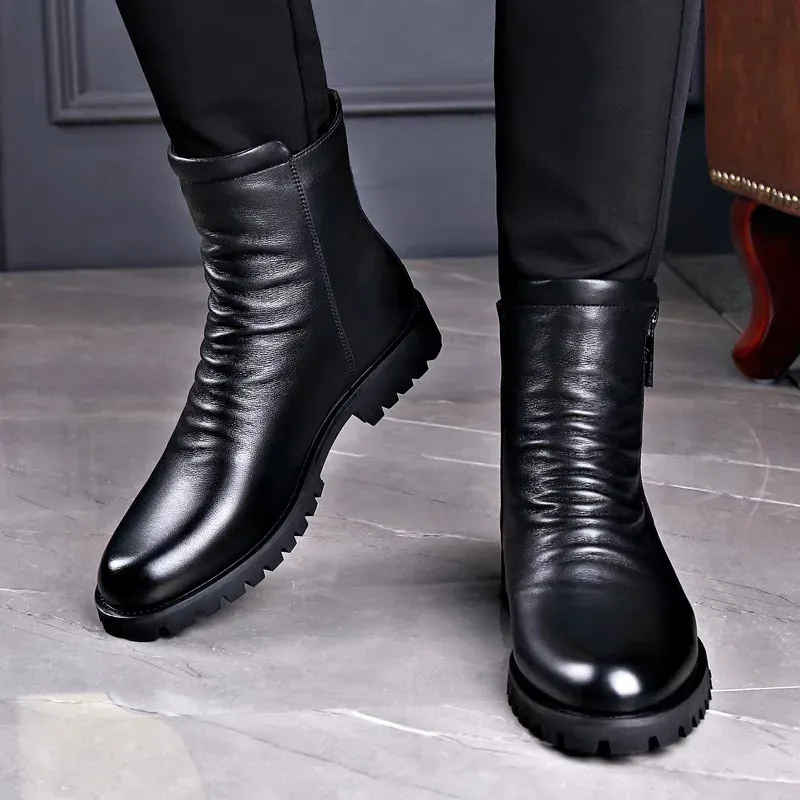 Men's High Top Leather Winter Boots 5