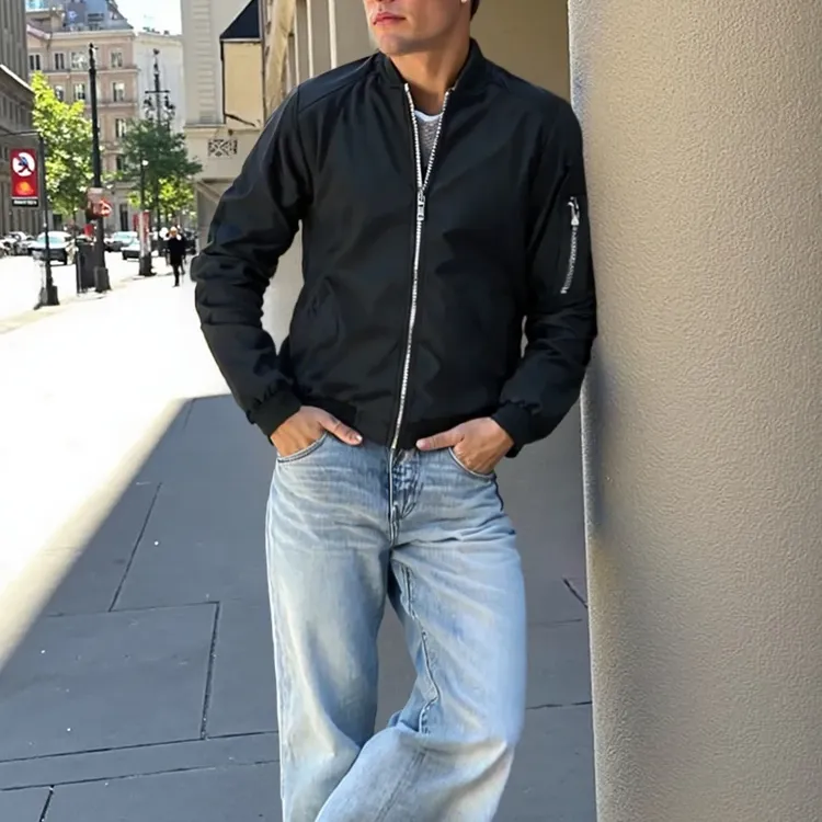 Men's Lightweight Zip-Up Windbreaker Jacket 4