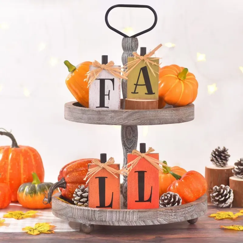 Rustic Farmhouse Fall Signs Block Set 3