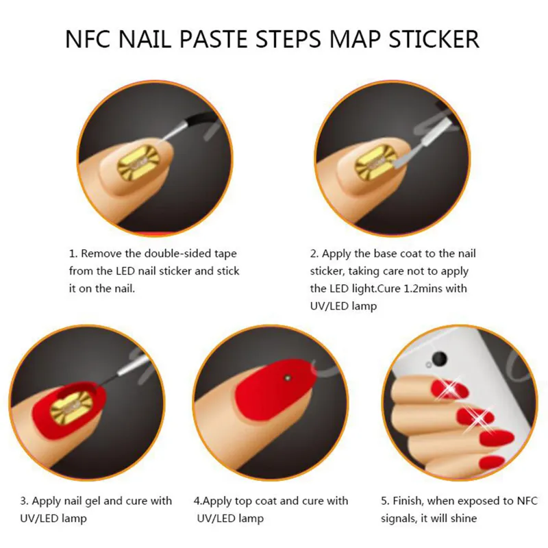 NFC LED Smart Nail Tag 3