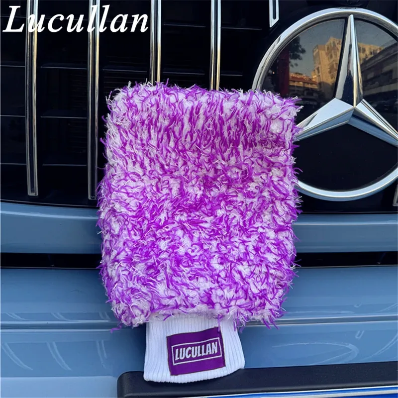 Premium Purple Microfiber Car Wash Mitt 2