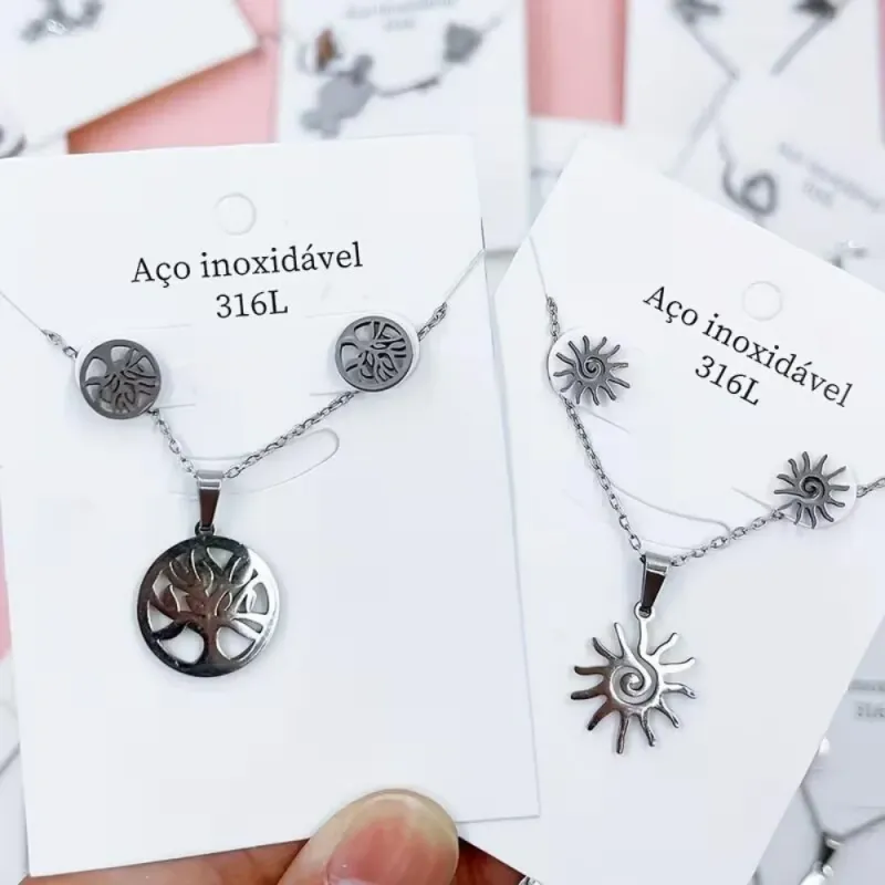 10-Piece Flower & Heart Jewelry Set for Women 5