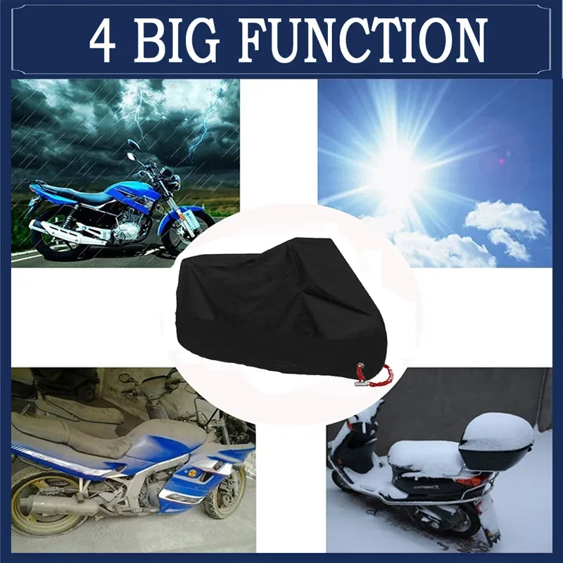 All Season Motorcycle Cover Sun Reflective Waterproof UV Protection M-4XL 4