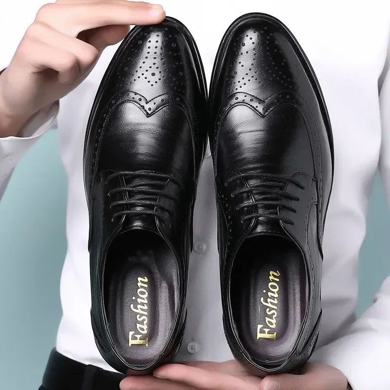 Handcrafted Calfskin Oxford Brogue Shoes 2