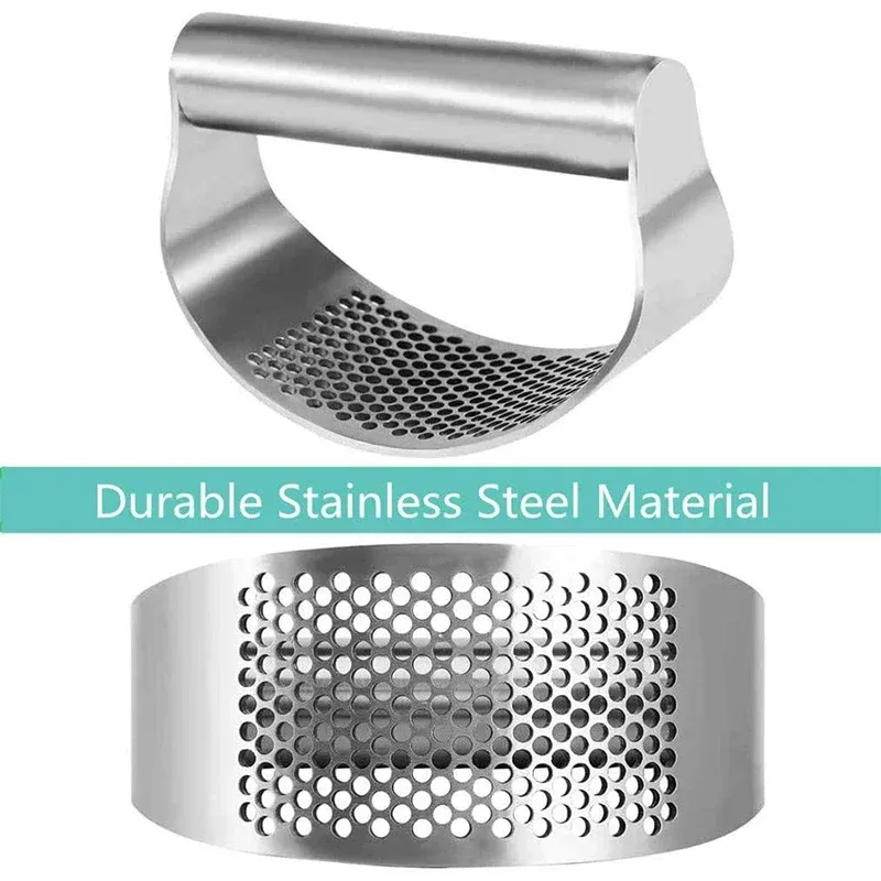 Stainless Steel Garlic Rocker Press 5