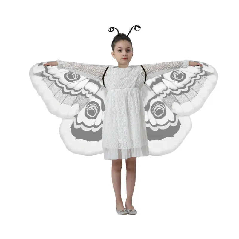 Girls Moth Butterfly Wings Cape Costume 5
