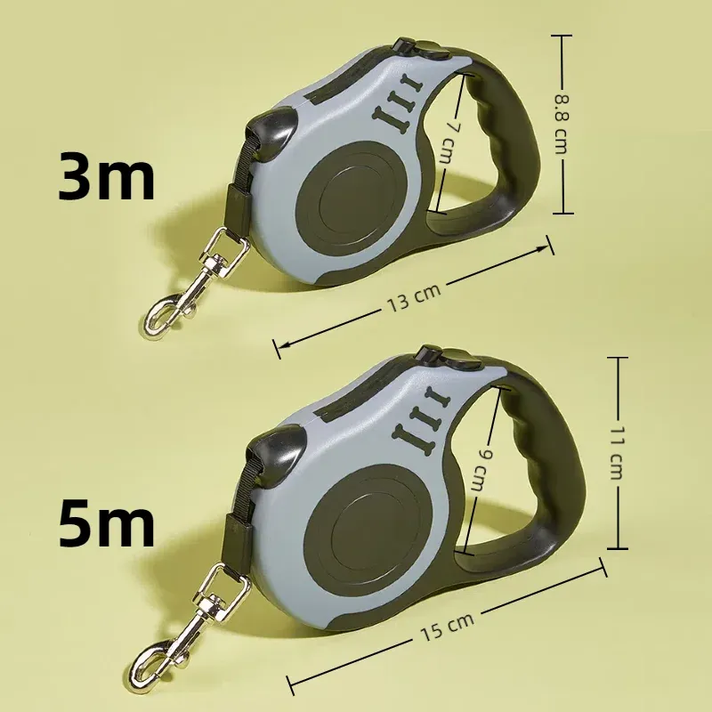 Retractable Nylon Dog Leash 3m/5m 4