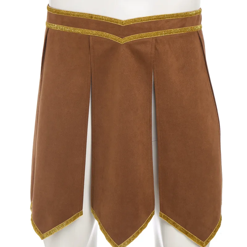 Roman Gladiator Faux Suede Belt Skirt 3