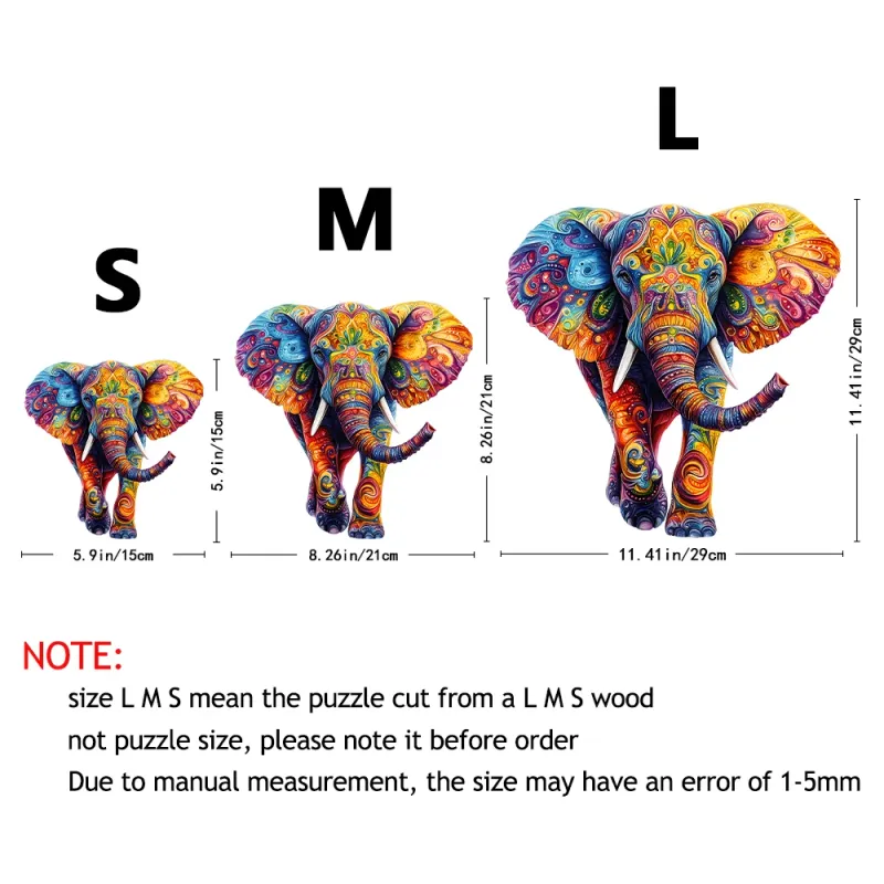 Elephant Wooden Puzzle Brain Teaser 4