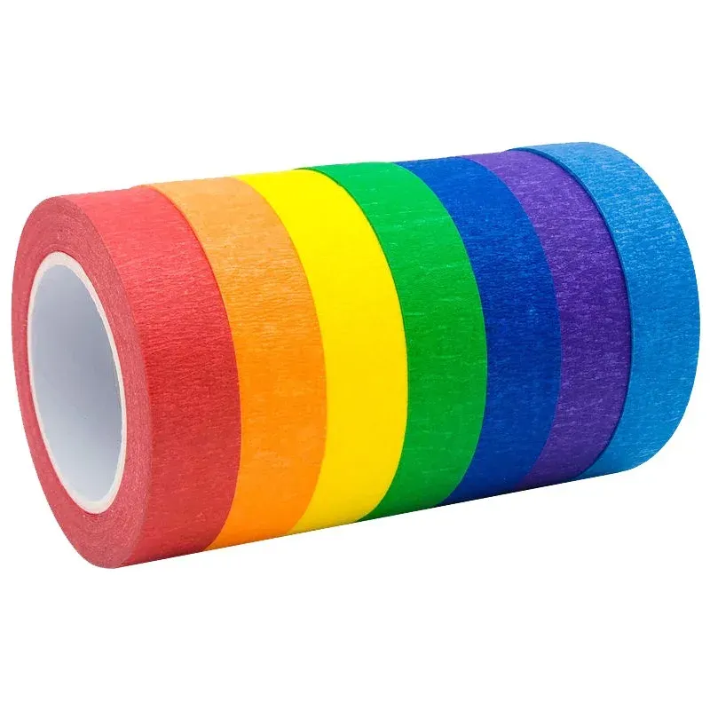 12-Color Rainbow Painters Tape for Kids 4