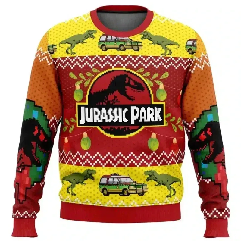 Jurassic Park Dinosaur Christmas Sweater Hoodie 3