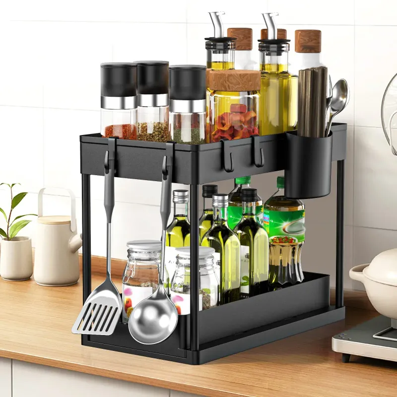 2-Tier Sliding Under Sink Organizer 4