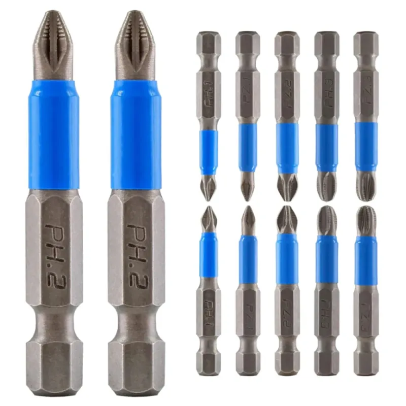 Magnetic Screwdriver Bits Set PH/PZ Hex Shank 1