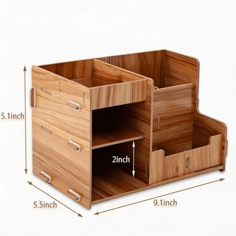 Wooden Multi-Layer Desk Organizer 6