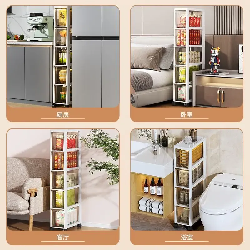Slim Waterproof Bathroom Cabinet 4