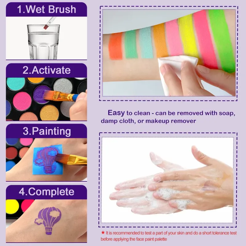 22 Color Face & Body Paint Kit 3