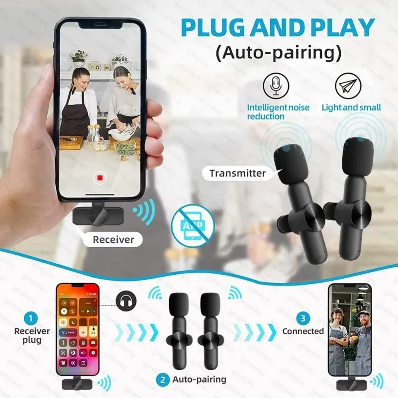 Wireless Lavalier Mic for iPhone & iPad 2