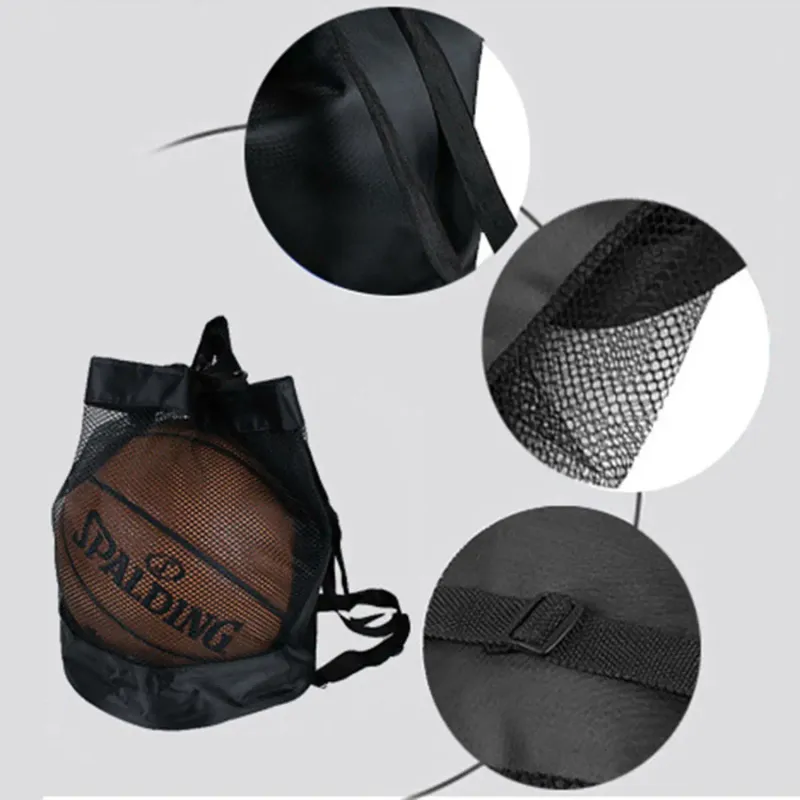Drawstring Basketball Backpack Black 5