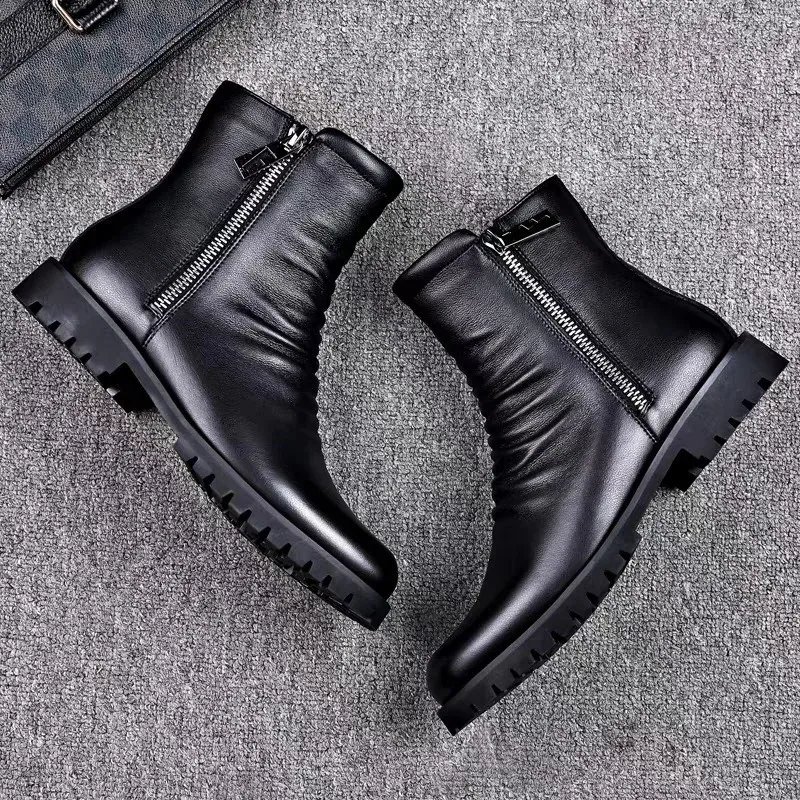 Men's High Top Leather Winter Boots 4