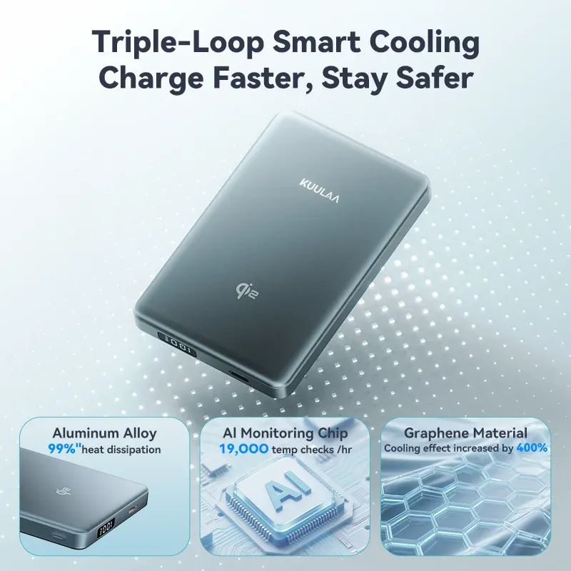 KUULAA Qi2 Magnetic Power Bank 10000mAh 4