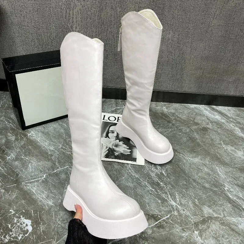 Women's Platform Knee-High Boots Zipper 5