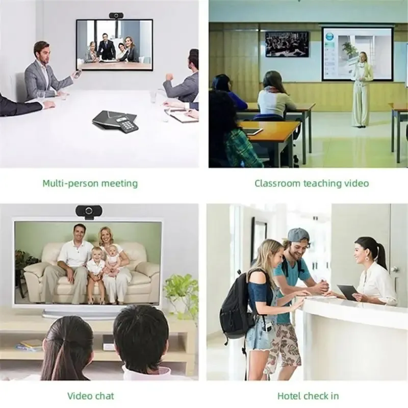 1080P HD Webcam with LED Light & Mic 6