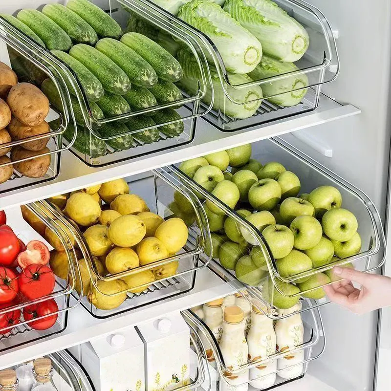 Clear Refrigerator Organizer Bins 2