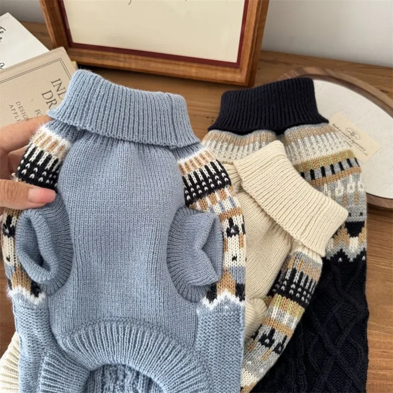 Winter Wool Knit Dog Sweater 3
