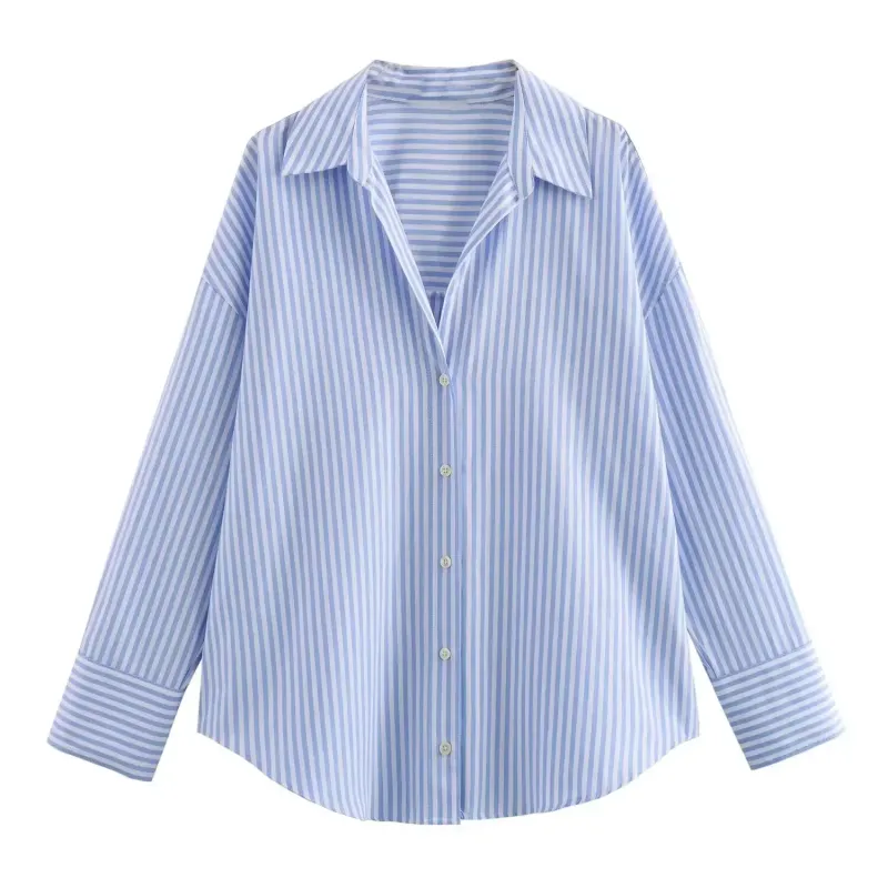 Cotton Oxford Lapel Blouse 5