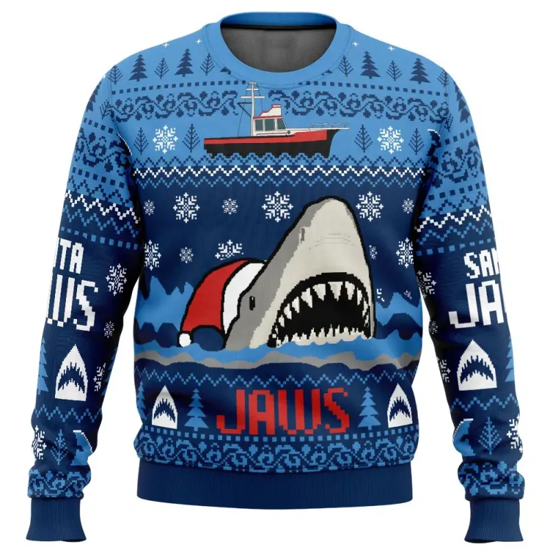 Santa Jaws Funny Christmas Sweatshirt 2
