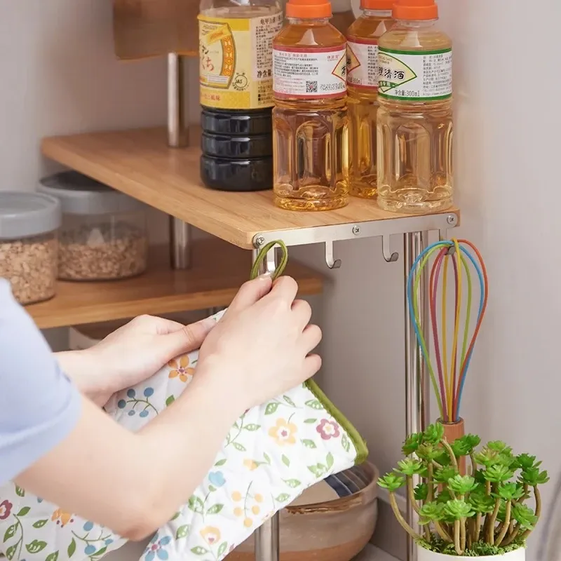 Bamboo Corner Shelf Organizer 4