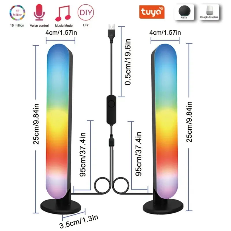 RGB Music Sync LED Strip with WiFi 6