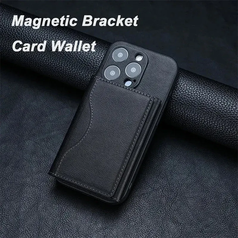 Magnetic Leather Wallet Case for iPhone 3