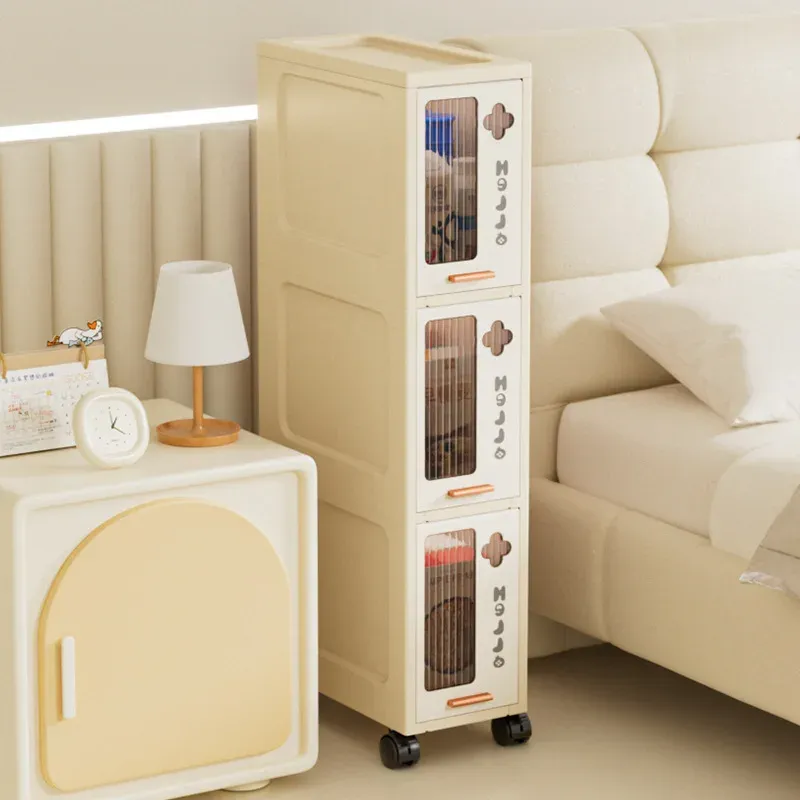 Slim Storage Cabinet with Drawers 4