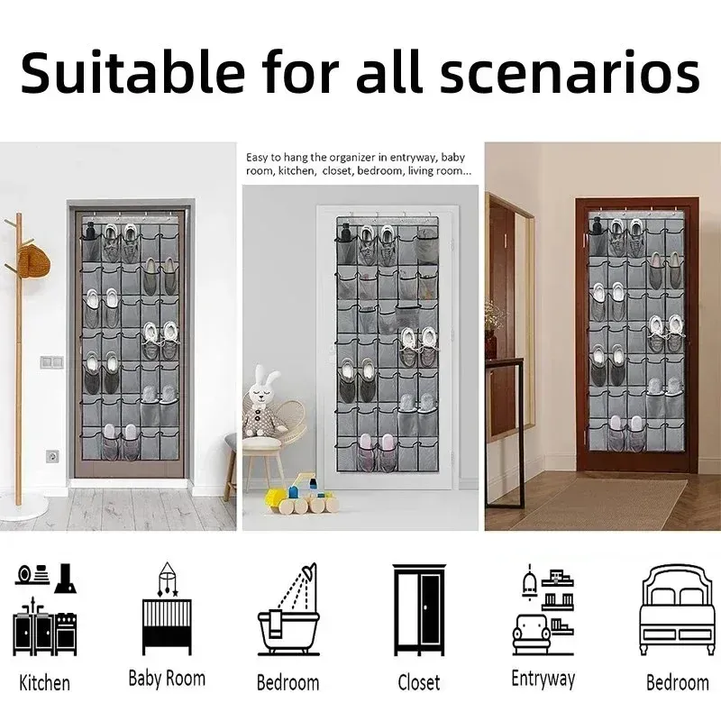 Wall-Mounted Shoe Organizer Storage Rack 5