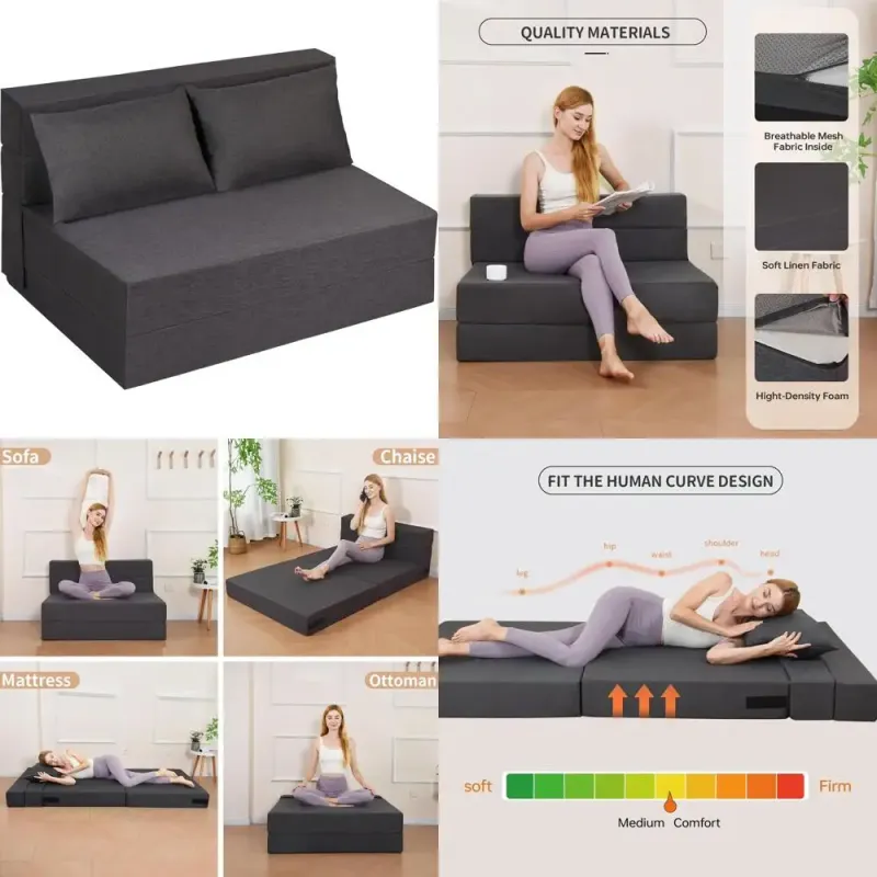 Convertible Sleeper Chair - Grey 1