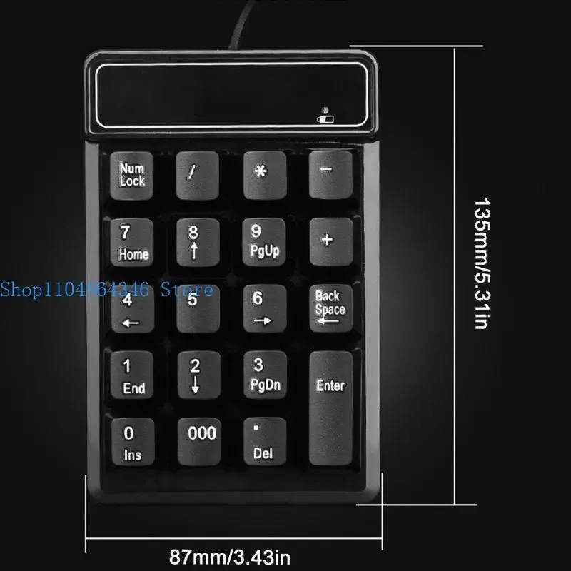 Mini USB Numeric Keypad - 19 Keys 4