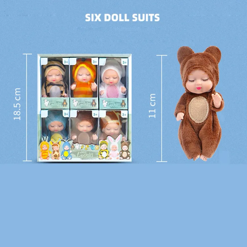6Pc Reborn Doll Kit with Clothes 2