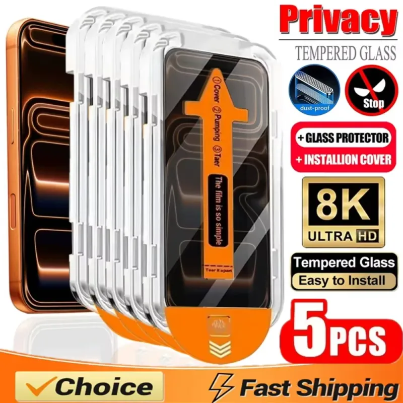 5-Pack iPhone Privacy Screen Protector 1