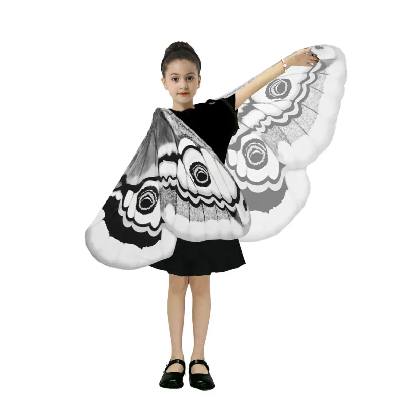 Girls Moth Butterfly Wings Cape Costume 4
