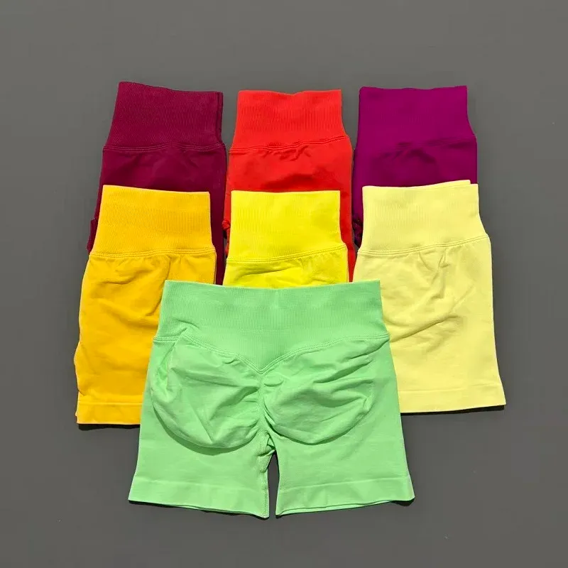 High Waist Seamless Yoga Workout Shorts 2