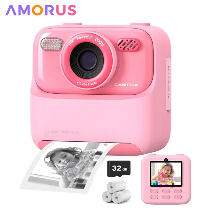Kids Instant Print Camera 1080P HD 1