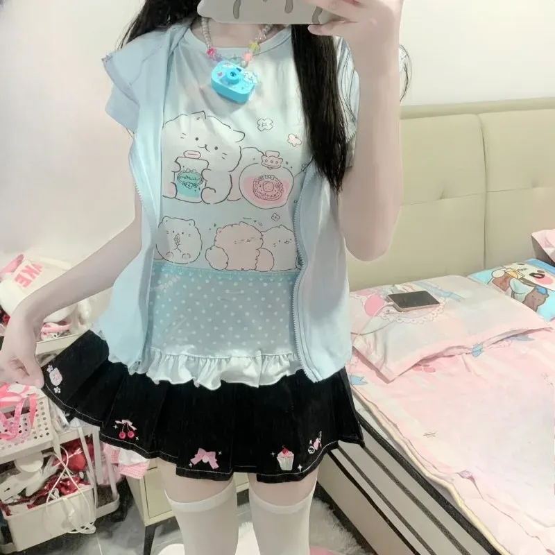 Japanese Petite Butterfly Print Top 3