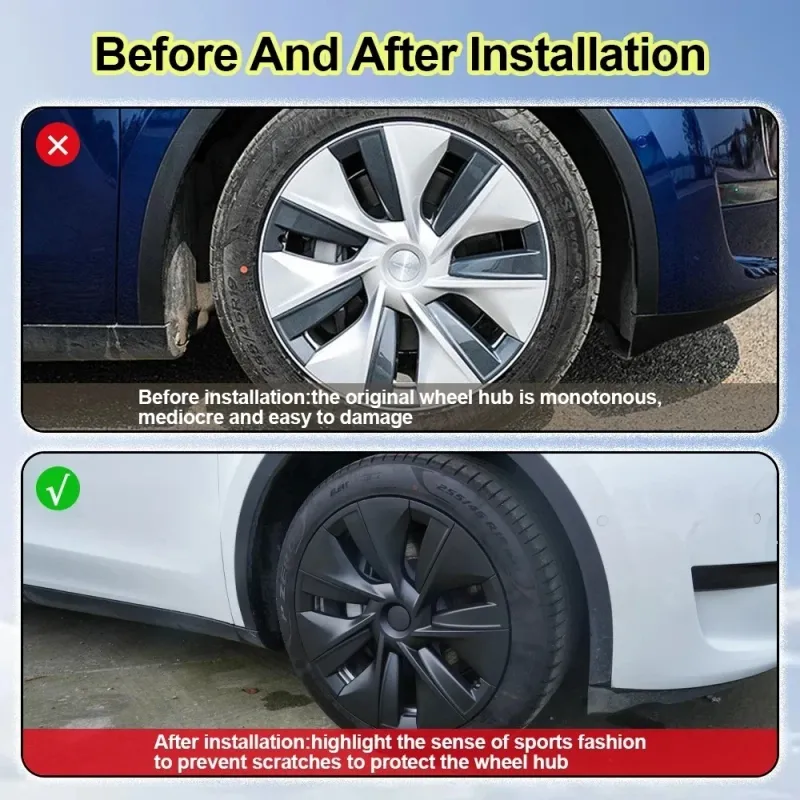 19" Tesla Model Y Wheel Covers - 4 Pcs 6