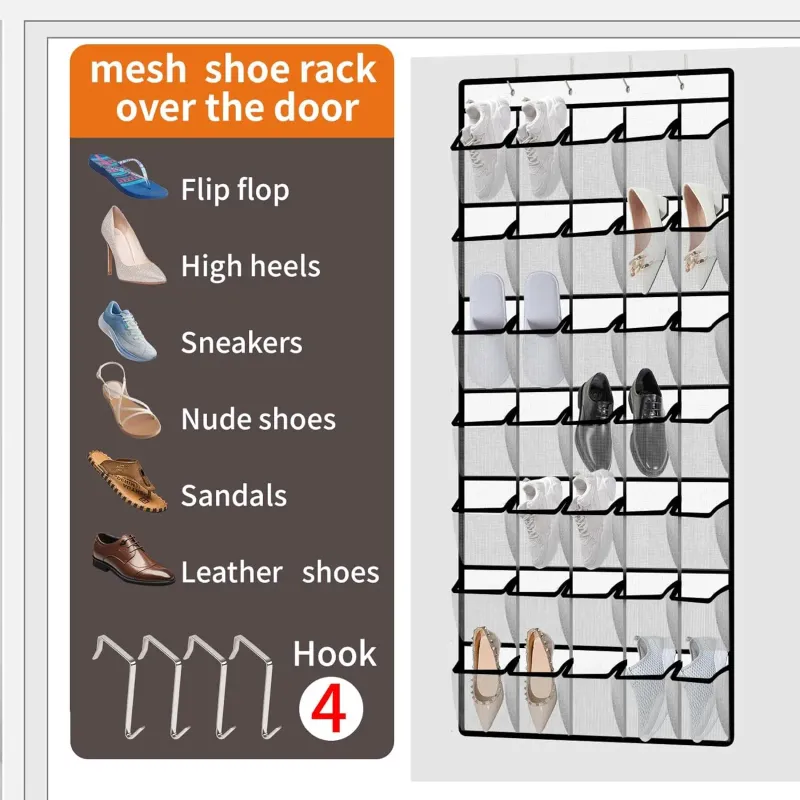 35-Pocket Over Door Shoe Organizer 2
