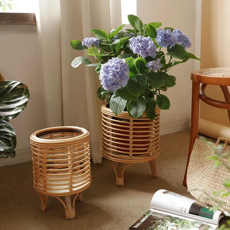 Rattan Plant Stand Shelf 2