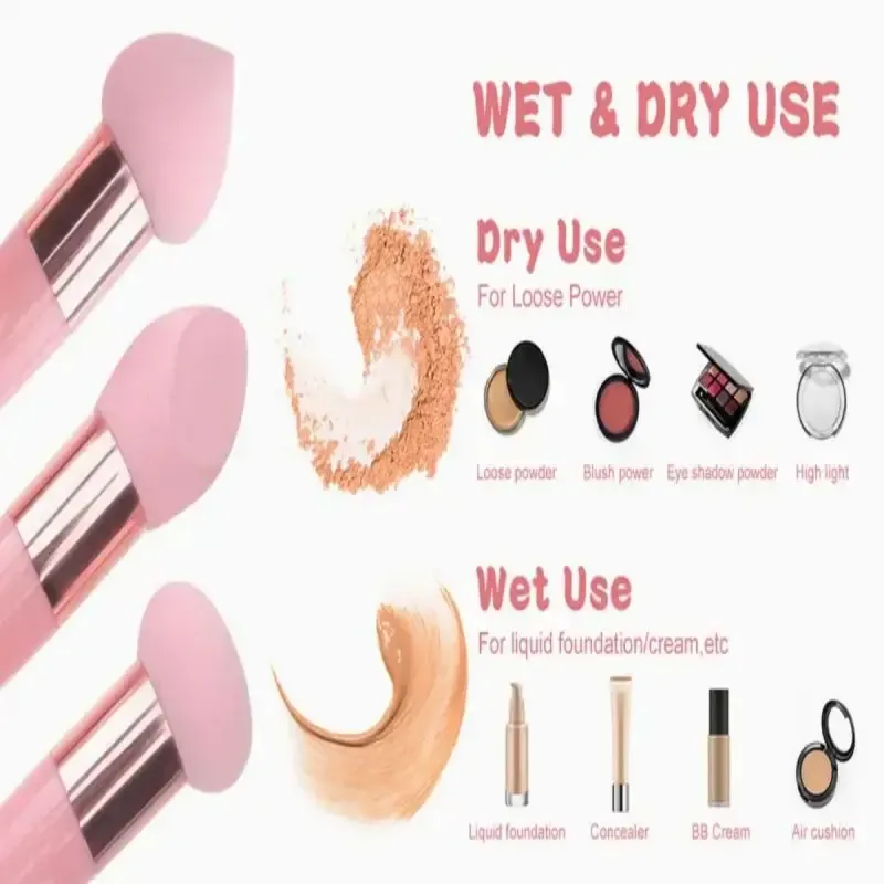 3Pcs Foundation Blending Sponges with Handle 5